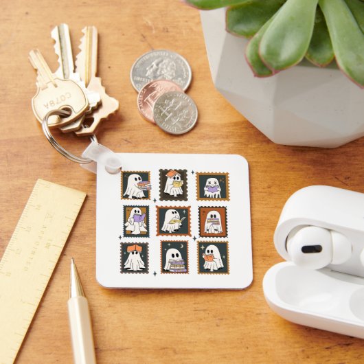 幽霊ズ読ブックスハロウィーンヴィンテージ キーホルダー (デスク)