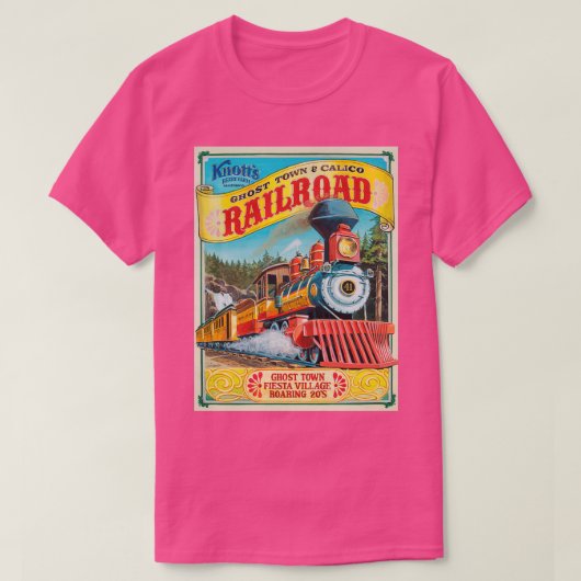 幽霊タウンアンプカリコ鉄道 Tシャツ (デザイン正面)