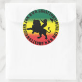 幽霊タウン音大ステッカー ラウンドシール (バッグ)