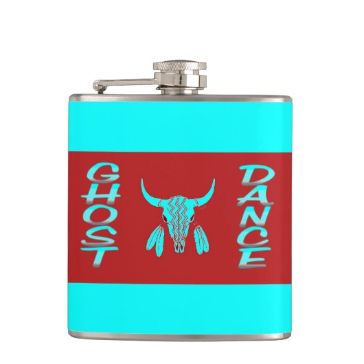 幽霊ダンスターコイズブルー包まれたフラスコ フラスク (正面)