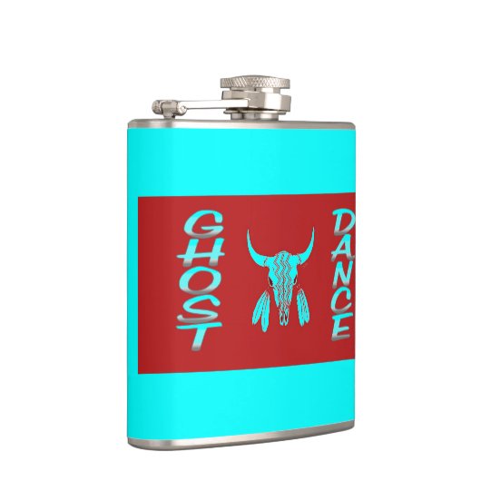 幽霊ダンスターコイズブルー包まれたフラスコ フラスク (右)