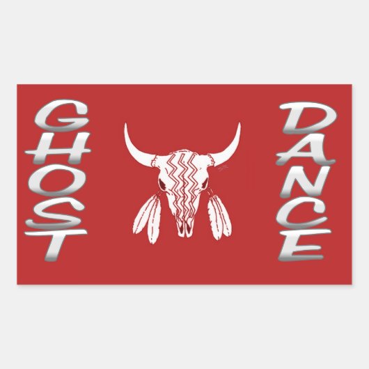 幽霊ダンス長方形シール 長方形シール (正面)