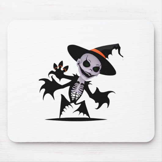 幽霊デビルインハロウィーンステッカー マウスパッド (正面)