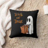 幽霊トリックまたはトリートバッグ クッション (ブランケット)