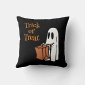 幽霊トリックまたはトリートバッグ クッション (裏面)