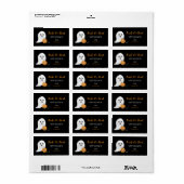 幽霊トリック又はハロウィーンキャンディカンプキンの処理 ラベル (フルシート)