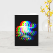 幽霊トリップ(幻覚体験)のようなVAPORWAVEハロウィーンテクノレイヴEdm M カード (黄色い花)