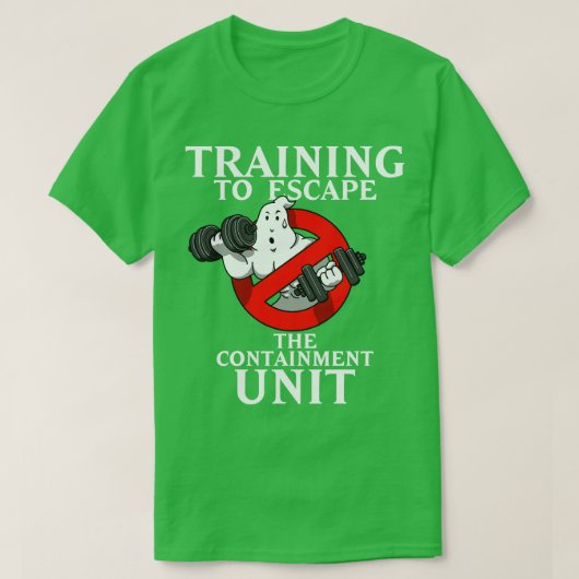 幽霊トレーニング80sレトロジムトレーニングミーム tシャツ (デザイン正面)