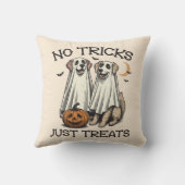 幽霊ドッグおもしろいヴィンテージハロウィーン クッション (裏面)