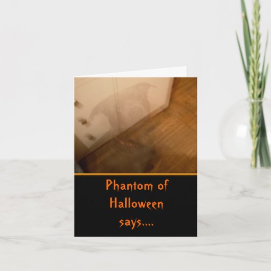 幽霊ドッグハロウィンキッズカード カード (正面)
