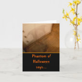 幽霊ドッグハロウィンキッズカード カード (黄色い花)