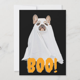 幽霊ドッグフランスの- Boo-dogハロウィーン招待状 招待状