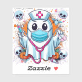 幽霊ナースとシリンジ:ハ鮮やかロウ シール (シート)