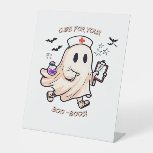 幽霊ナースと魔法のポーション – Cure for Your Bo 台座サイン (正面)