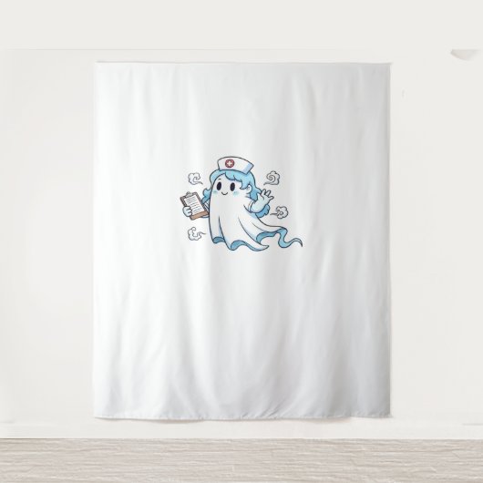 幽霊ナース不気味気にで気まぐれな場所 タペストリー (正面)