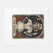 幽霊ナース不気味気にで気まぐれな場所 フリースブランケット (正面(横))