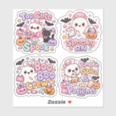 幽霊ナース4個セット ハロウィン かわいい シール (シート)