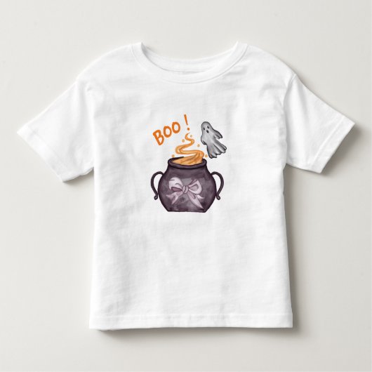 幽霊ハウスハロウィーンベビーシャワー トドラーTシャツ (正面)