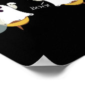 幽霊ハチことわざブーおもしろいハロウィーン仮装女性 ポスター (角)