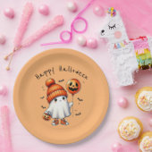 幽霊ハッピーハローウィンパーティー紙プレート ペーパープレート (パーティー)