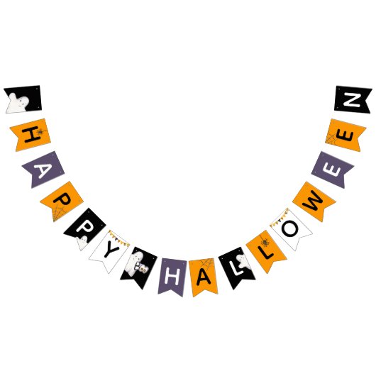 幽霊ハッピーハローウィン バンティングフラッグ (全)