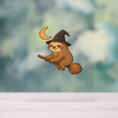 幽霊ハリネズミ図書館司書のコピー – かわいいハロウィーン アクリルサイン (ニュートラル)