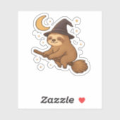 幽霊ハリネズミ図書館司書のコピー – かわいいハロウィーン シール (シート)