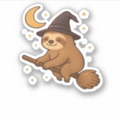 幽霊ハリネズミ図書館司書のコピー – かわいいハロウィーン シール (正面)