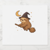 幽霊ハリネズミ図書館司書のコピー – かわいいハロウィーン スパークリングワインラベル (シングルラベル)