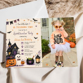 幽霊ハロウィンお誕生日会スプークタクラーパーティー写真 招待状