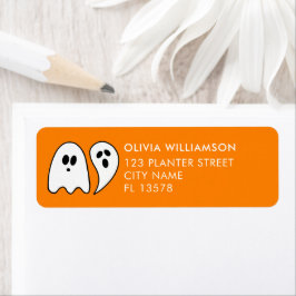 幽霊ハロウィンオレンジ ラベル