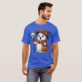 幽霊ハロウィンシャツかわいい幽霊トリックオアトリート Tシャツ (正面フル)