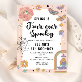 幽霊ハロウィンフォー不気味エバー4歳の誕生日 招待状