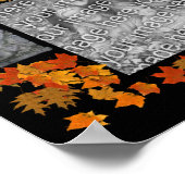 幽霊ハロウィンフレーム自分の写真を作成 ポスター (角)