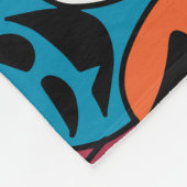 幽霊ハロウィン不気味スカーフパターン フリースブランケット (角)