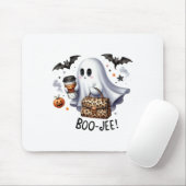 幽霊ハロウィン不気味ブオータムハロウィーン幽霊 マウスパッド (マウス)