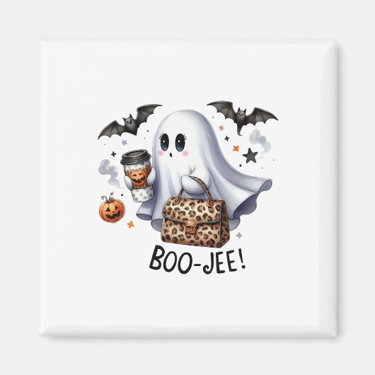 幽霊ハロウィン不気味ブオータムハロウィーン幽霊 マグネット (正面)