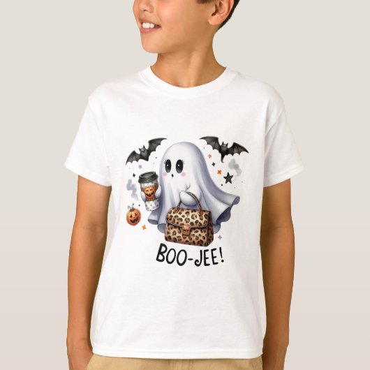 幽霊ハロウィン不気味ブオータムハロウィーン幽霊 Tシャツ (正面)