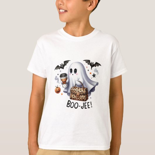 幽霊ハロウィン不気味ブオータムハロウィーン幽霊 Tシャツ (正面)