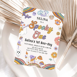 幽霊ハロウィン不気味ワングルーヴィー1歳の誕生日 招待状
