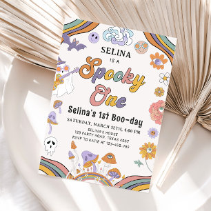 幽霊ハロウィン不気味ワングルーヴィー1歳の誕生日 招待状