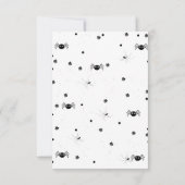 幽霊ハロウィン不気味ワンファースト誕生日 招待状 (裏面)