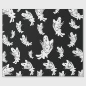 幽霊ハロウィン-ちょうど ラッピングペーパー (フラット)