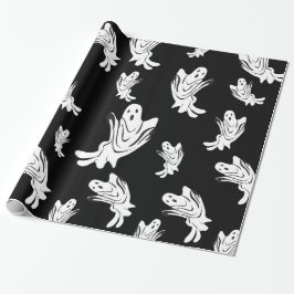 幽霊ハロウィン-ちょうど ラッピングペーパー