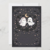 幽霊ハロウィン ダークフラワーの結婚式 招待状 (裏面)