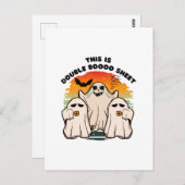 幽霊ハロウィーンのコスメおもしろいブー ポストカード (正面/裏面)