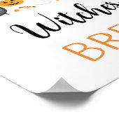 幽霊ハロウィーンウィッチズブリュードリンクサイン ポスター (角)