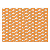 幽霊ハロウィーンオレンジ色の白かわいいパターン テーブルクロス (正面(横))