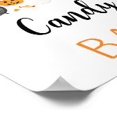 幽霊ハロウィーンキャンディバーパーティー標識 ポスター (角)