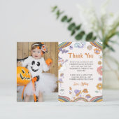 幽霊ハロウィーングルービー誕生日写真 サンキューカード (スタンド正面)